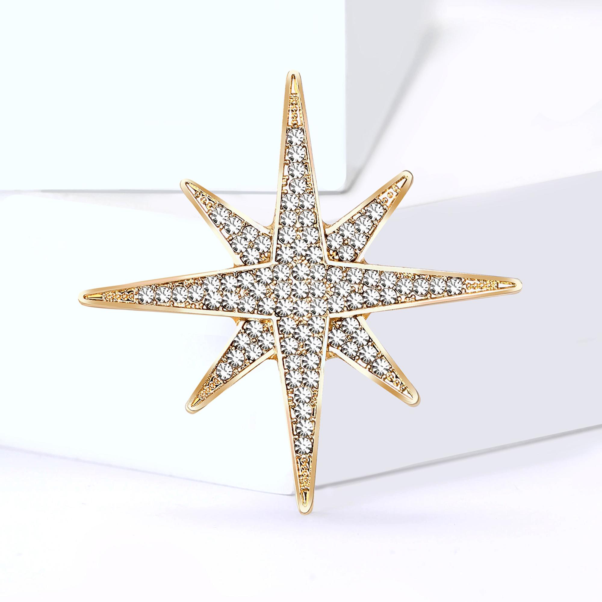 Stylish Glossy Eight Pointed Star Brooches for Women Unisex Classic Pins Event Party New Gifts Jewelry Decoration Accessories
Stylish Glossy Eight Pointed Star Brooches for Women Unisex Classic Pins Event Party New Gifts Jewelry Decoration Accessories