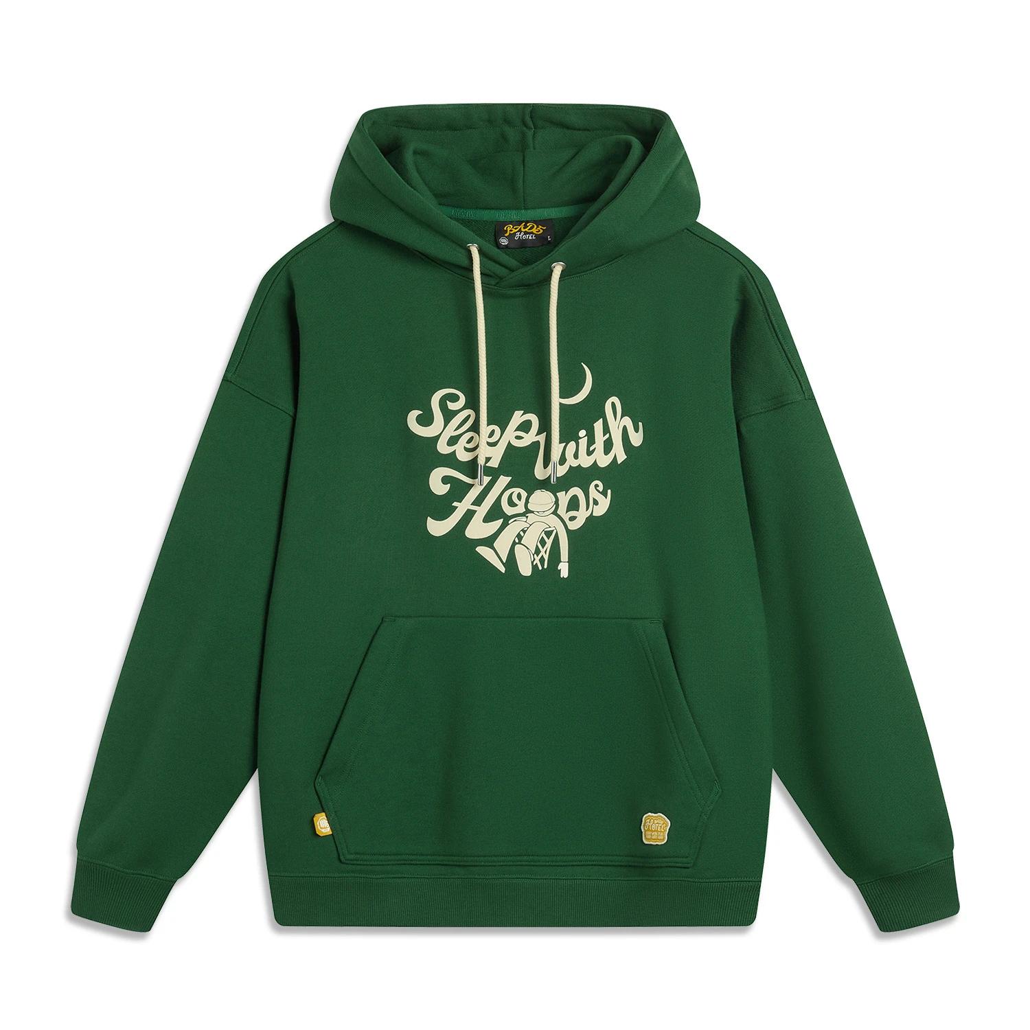 Li-Ning Basketball Series Lettered Hooded Comfortable Breathable Versatile Casual Loose Sweatshirt Men sweatshirt Eden-Green AWDUF77-2 XL
Li-Ning Basketball Series Lettered Hooded Comfortable Breathable Versatile Casual Loose Sweatshirt Men sweatshirt Eden-Green AWDUF77-2 XL