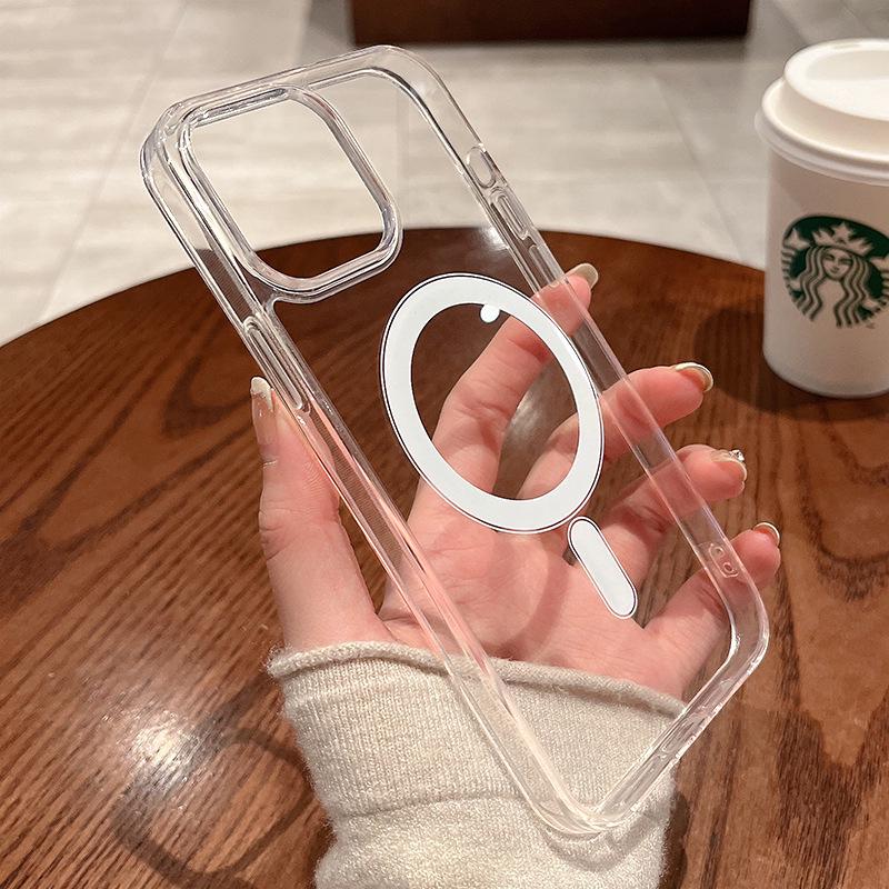 Compatible Apple iPhone 15 Pro Max MagSafe Magnetic Charging Case - Transparent Protective Cover, New Style. iPhone 11 Pro
Compatible Apple iPhone 15 Pro Max MagSafe Magnetic Charging Case - Transparent Protective Cover, New Style. iPhone 11 Pro