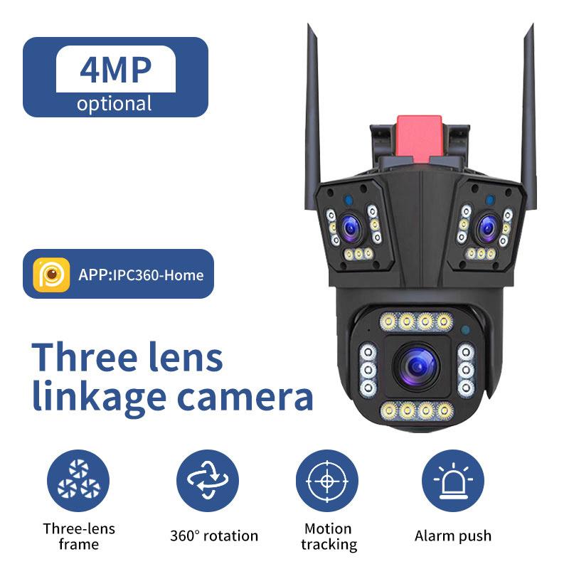 Q323 4K 3-Lens HD Wireless WiFi Camera 360-Degree Night Vision Surveillance Camera,EU Plug A
Q323 4K 3-Lens HD Wireless WiFi Camera 360-Degree Night Vision Surveillance Camera,EU Plug A
