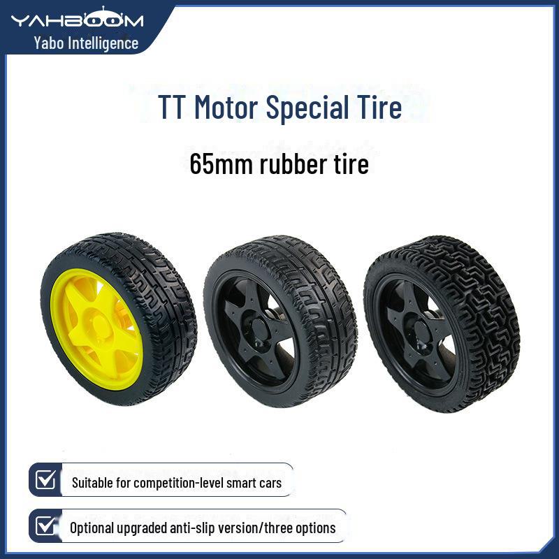 65-мм гумове колесо Smart Car Racing Wheel з двигуном TT Standard model, 1 piece чорний
65-мм гумове колесо Smart Car Racing Wheel з двигуном TT Standard model, 1 piece чорний