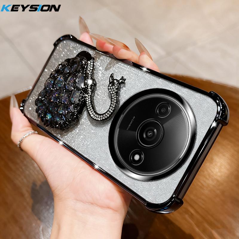 KEYSION Shockproof Plating TPU Phone Case for Redmi A3 A3X Glitter Jewelled Swan kickstand Back Cover for Xiaomi POCO C61 for Redmi A3 чёрный
KEYSION Shockproof Plating TPU Phone Case for Redmi A3 A3X Glitter Jewelled Swan kickstand Back Cover for Xiaomi POCO C61 for Redmi A3 чёрный