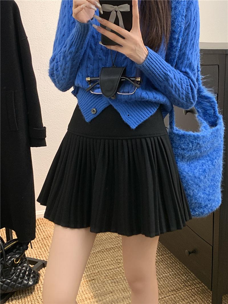 Women s High-Waisted Petite Grey Wool Pleated A-Line Skirt for Autumn/Winter L
Women s High-Waisted Petite Grey Wool Pleated A-Line Skirt for Autumn/Winter L