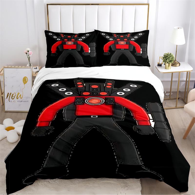 TV & Speaker Humanoid Characters Print Bedding Set, Bright Colorful Bed Linen(1 * duvet cover + 2 * pillowcase, without core) 135x200cm
TV & Speaker Humanoid Characters Print Bedding Set, Bright Colorful Bed Linen(1 * duvet cover + 2 * pillowcase, without core) 135x200cm