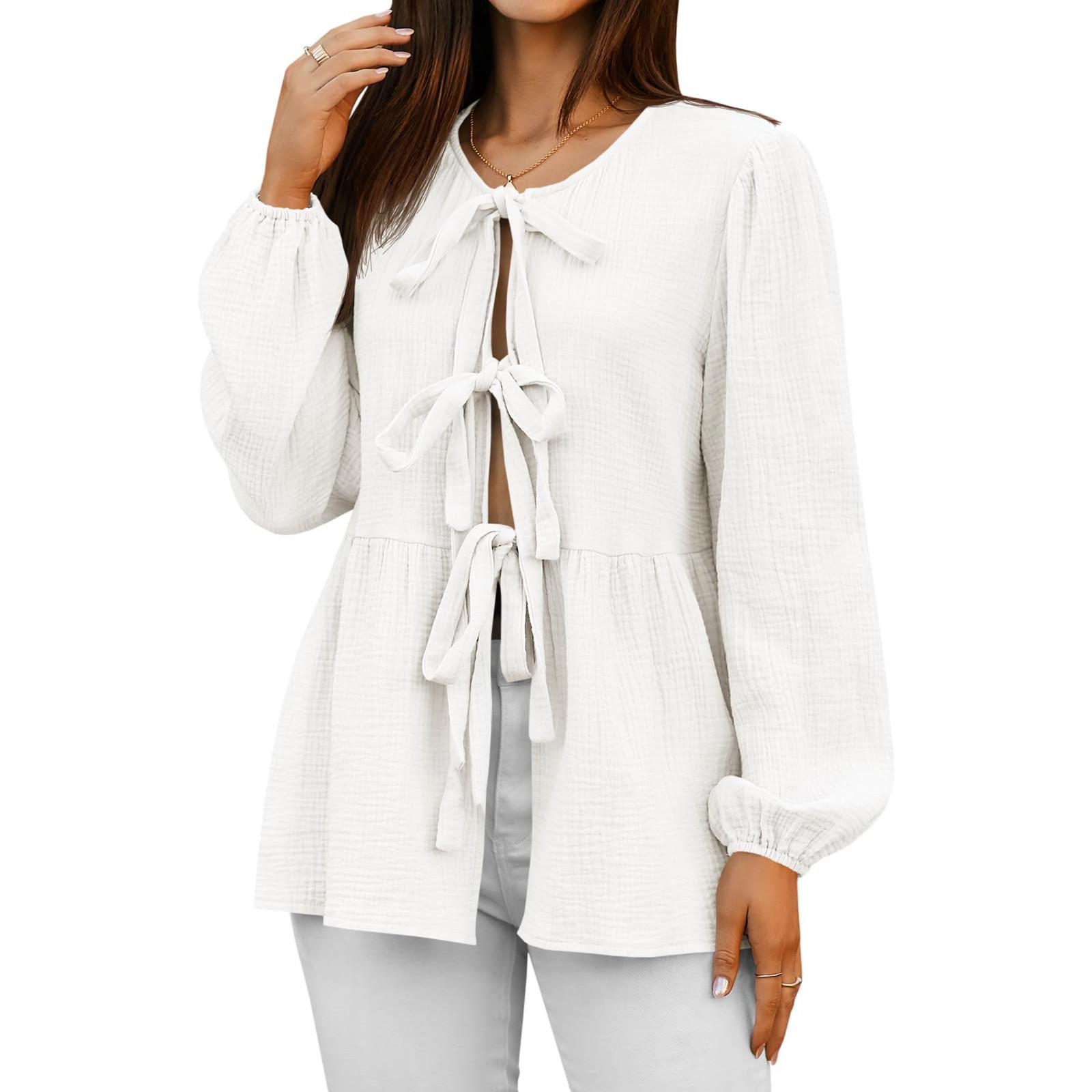 Женская Мода Повседневная Блузка с Бантом, Пузырчатая, Однотонная, с Длинным Рукавом, Футболка, Топ XL белый
Женская Мода Повседневная Блузка с Бантом, Пузырчатая, Однотонная, с Длинным Рукавом, Футболка, Топ XL белый