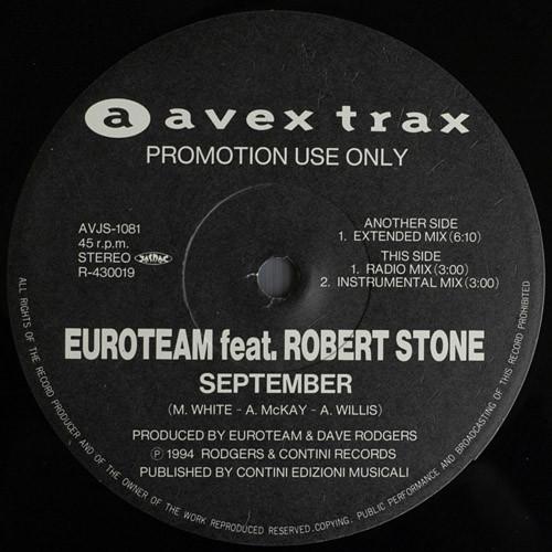12inch Record EUROTEAM, ROBERT STONE - September AVJS1081 Avex Trax 1994 Japan Dance & Electronica Used
12inch Record EUROTEAM, ROBERT STONE - September AVJS1081 Avex Trax 1994 Japan Dance & Electronica Used