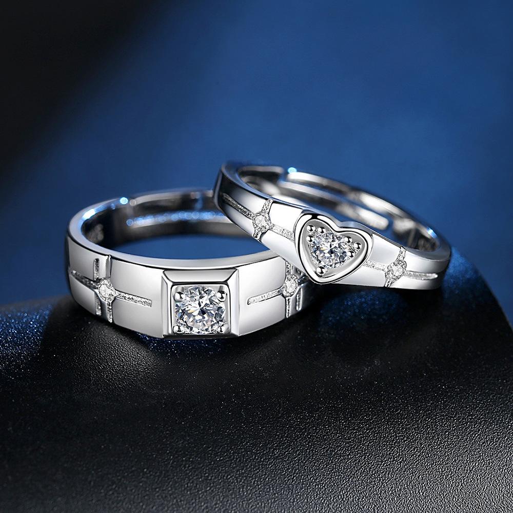 2pcs 925 Sterling Silver Couple Rings Zircom For Women Man Exquisite Student Girlfriend Silver Jewelry Accessories Wedding resizable
2pcs 925 Sterling Silver Couple Rings Zircom For Women Man Exquisite Student Girlfriend Silver Jewelry Accessories Wedding resizable