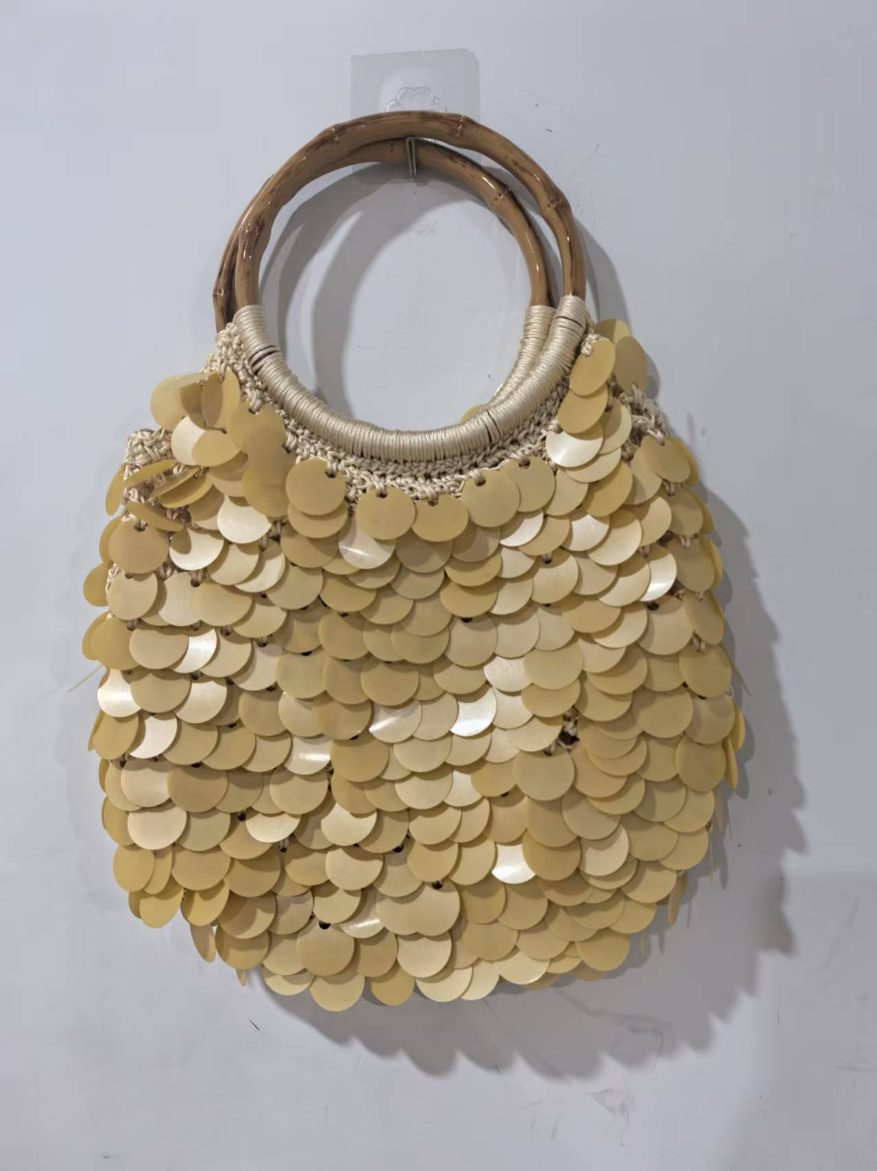 Handmade Sequin Woven Bags for Women Bamboo Handle Women Handbags Rope Crochet Clutch Mini Hollow Knitting Purses Female
Handmade Sequin Woven Bags for Women Bamboo Handle Women Handbags Rope Crochet Clutch Mini Hollow Knitting Purses Female