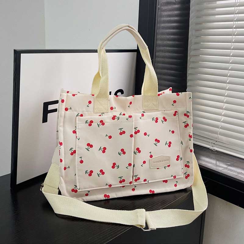 Women Tote Bags Adjustable Strap Clutch Cherry Pattern Handbags Large Capacity Shopper Commute Bag Tote Handbag Bolsos De Mujer 35X15X25cm
Women Tote Bags Adjustable Strap Clutch Cherry Pattern Handbags Large Capacity Shopper Commute Bag Tote Handbag Bolsos De Mujer 35X15X25cm