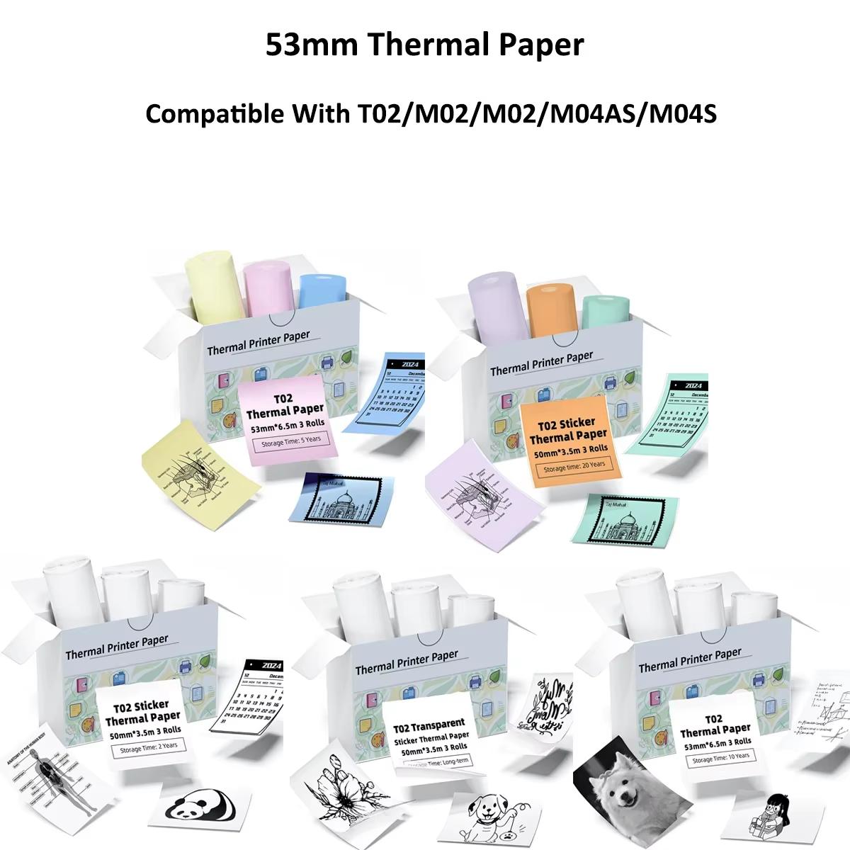 53mm Thermal Paper Sticker For Phomemo/Memoking M02/T02/M04AS/M04S Mini Printer for Journal Photo Text Notes какао коричневий колір
53mm Thermal Paper Sticker For Phomemo/Memoking M02/T02/M04AS/M04S Mini Printer for Journal Photo Text Notes какао коричневий колір