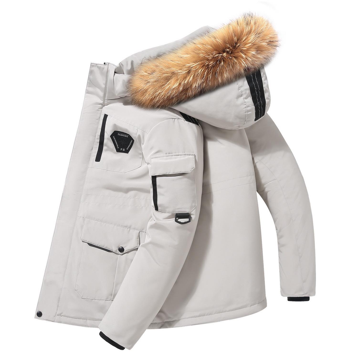 Winter Fur Collar Jacket: Men s/Women s Japanese-Korean Style, Thickened for Cold Protection, Running Man Design L брудно-білий
Winter Fur Collar Jacket: Men s/Women s Japanese-Korean Style, Thickened for Cold Protection, Running Man Design L брудно-білий