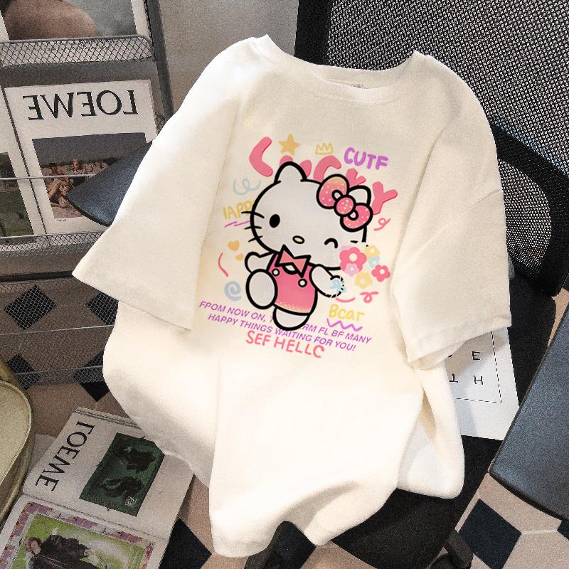 Sanrio Kawaii Hello Kitty Cartoon Fun Printed Womens Tshirt Summer Couple Y2K Anime Printed Loose Cotton Plus Size TShirt S
Sanrio Kawaii Hello Kitty Cartoon Fun Printed Womens Tshirt Summer Couple Y2K Anime Printed Loose Cotton Plus Size TShirt S