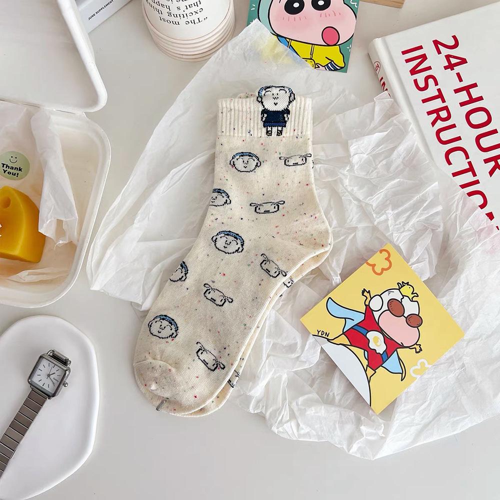 2024 Summer Cartoon Shin-chan Women s Mid-Calf Socks, Korean Style, 3D White Combed Cotton Trendy Design One Size
2024 Summer Cartoon Shin-chan Women s Mid-Calf Socks, Korean Style, 3D White Combed Cotton Trendy Design One Size