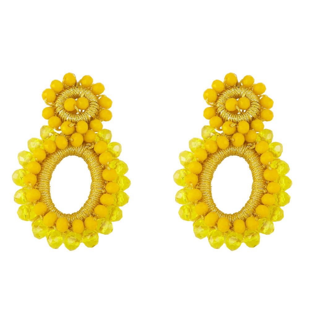 Women Thread Handmade Crystal Beads Drop Earrings Vintage Jewelry Gift жовтий
Women Thread Handmade Crystal Beads Drop Earrings Vintage Jewelry Gift жовтий