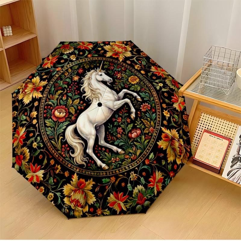 Unicorn flower Printed umbrella windproof folding umbrella portable sun and rain umbrella suitable for gifting
Unicorn flower Printed umbrella windproof folding umbrella portable sun and rain umbrella suitable for gifting