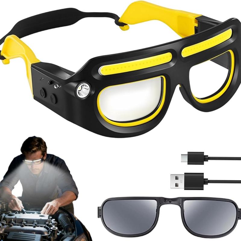 2026 New LED Rechargeable Headlight Glasses with Motion Sensor & Touch Control, Waterproof Safety Glasses with 5 Modes, Headlamp Glasses for Running, жовтий
2026 New LED Rechargeable Headlight Glasses with Motion Sensor & Touch Control, Waterproof Safety Glasses with 5 Modes, Headlamp Glasses for Running, жовтий