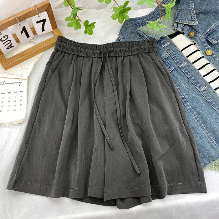 Женские повседневные шорты из ледяного шелка, быстросохнущие, с эластичной талией - с высокой посадкой, облегающие, свободные, с широкими штанинами, летний спортивный стиль. M
Женские повседневные шорты из ледяного шелка, быстросохнущие, с эластичной талией - с высокой посадкой, облегающие, свободные, с широкими штанинами, летний спортивный стиль. M