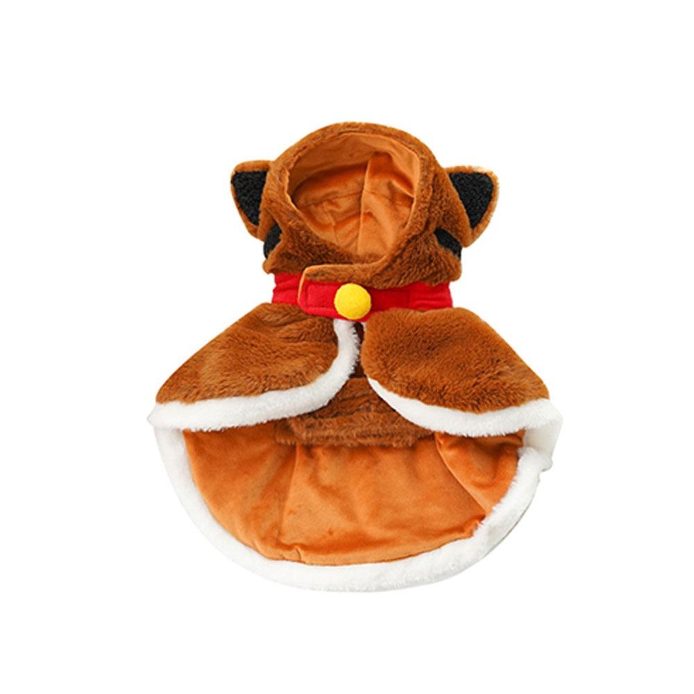 Мягкий Зимний Плащ для Собаки Плюшевое Пальто для Собаки Смешная Одежда для Питомца Плащ с Капюшоном Осень/Зима M-Pet Cloakc