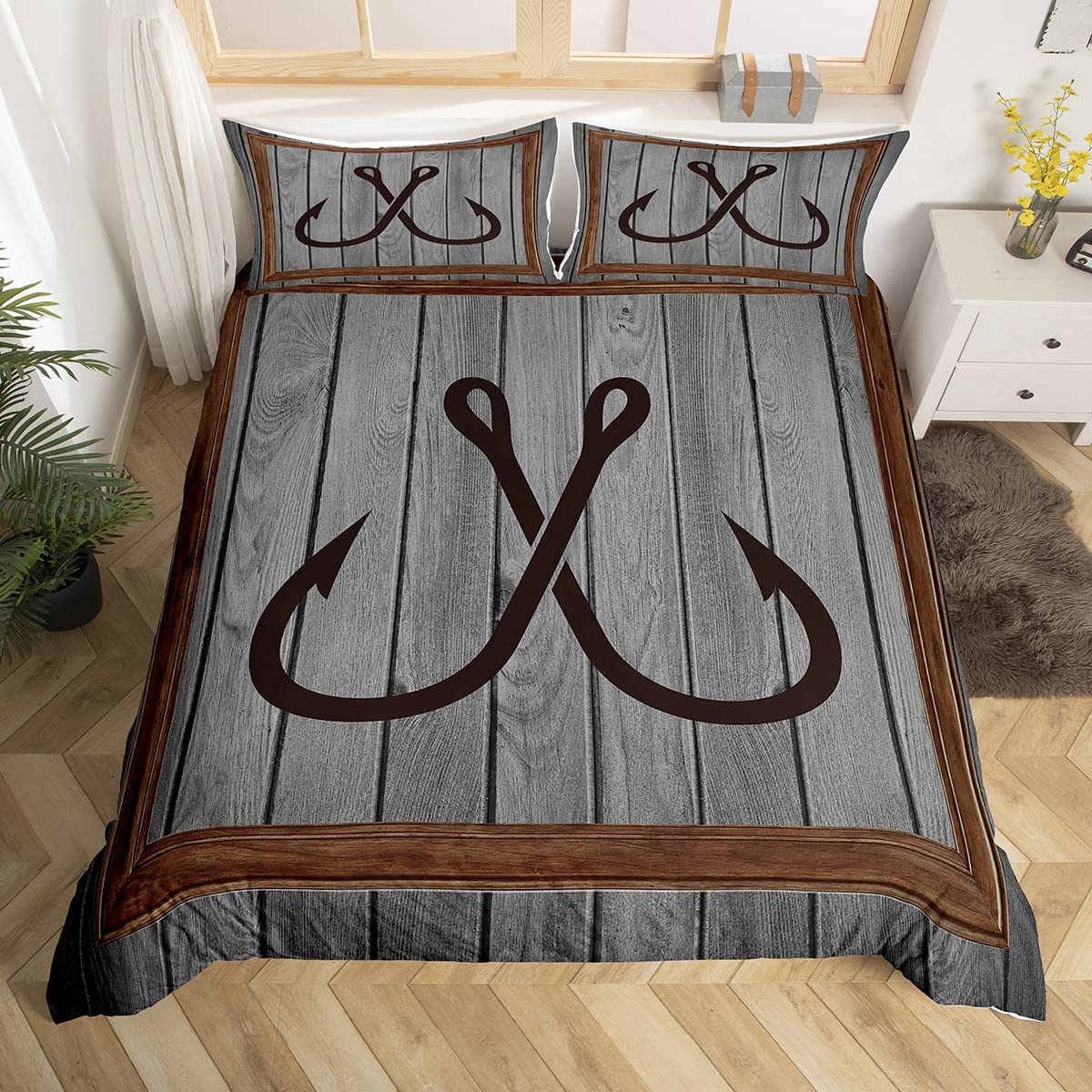 Fish Hook Duvet Covers For Adults Men Lightweight Bedspread Cover Room Decor Trolling Angling Gathering Activity Sea Bedding Set EU Single(135x200cm)
Fish Hook Duvet Covers For Adults Men Lightweight Bedspread Cover Room Decor Trolling Angling Gathering Activity Sea Bedding Set EU Single(135x200cm)