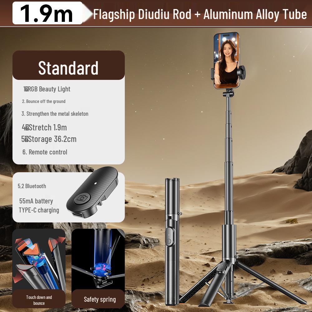 P27-D Multifunctional Selfie Stick with RGB Fill Light and Floor Tripod
P27-D Multifunctional Selfie Stick with RGB Fill Light and Floor Tripod