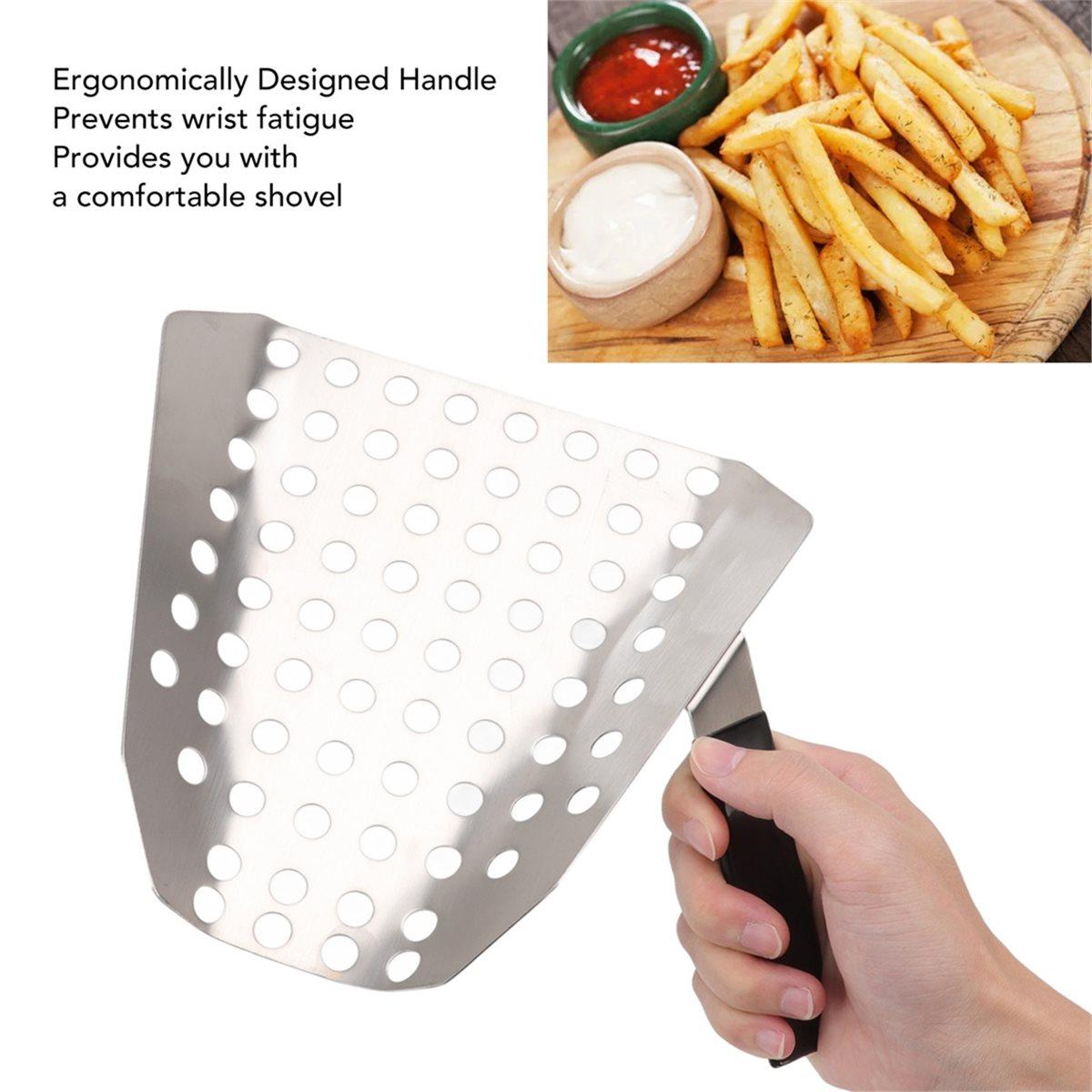 Popcorn Scoop Ergonomic Single Handle Stainless Steel Fries French Fry Scooper with Holes for Movie Theater Shop China Mainland
Popcorn Scoop Ergonomic Single Handle Stainless Steel Fries French Fry Scooper with Holes for Movie Theater Shop China Mainland