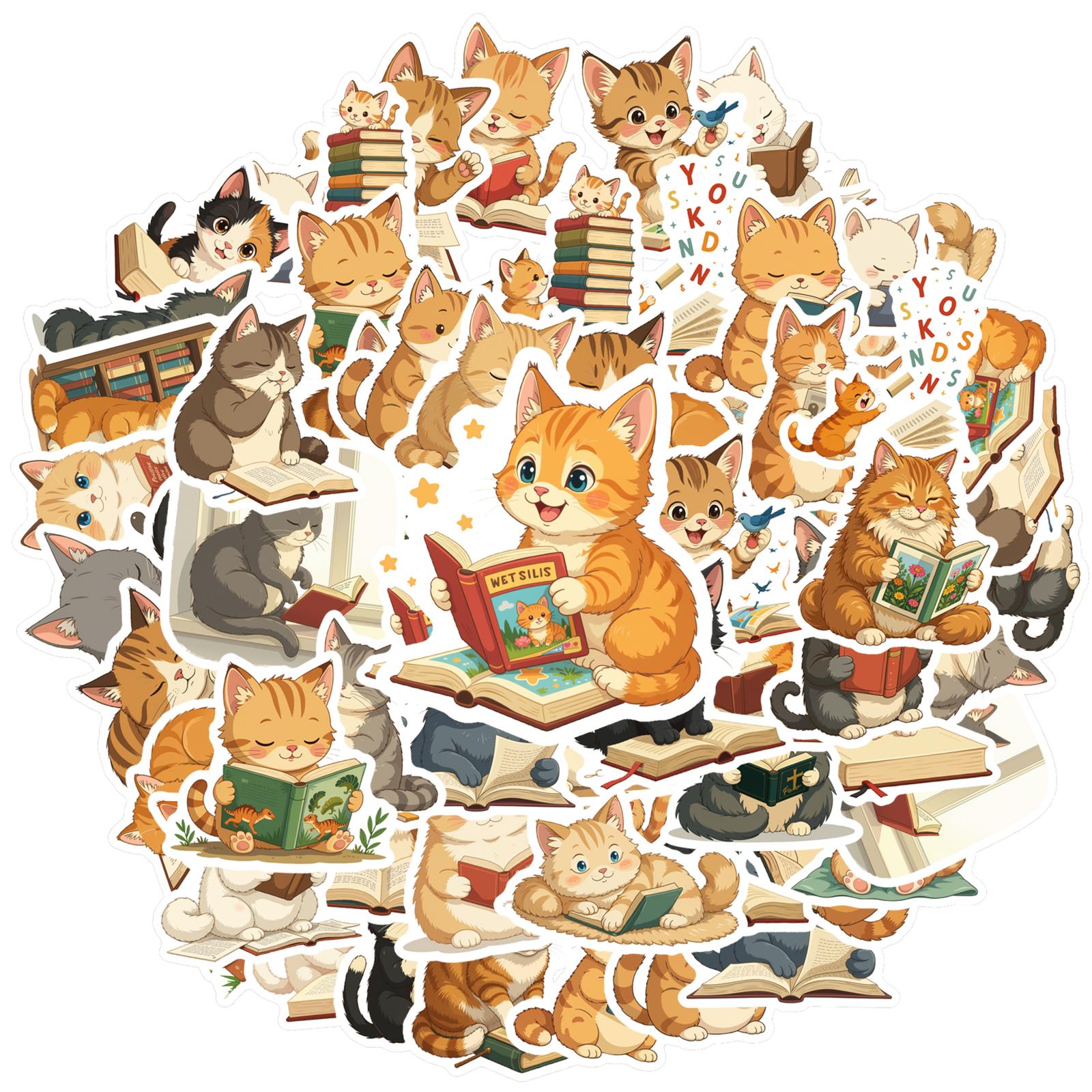35-100pcs Cat Reading Stickers Funny Meme Stickers Pack Animal Cartoon Decals Cute Sealing Labels Reward Stickers Gift
35-100pcs Cat Reading Stickers Funny Meme Stickers Pack Animal Cartoon Decals Cute Sealing Labels Reward Stickers Gift