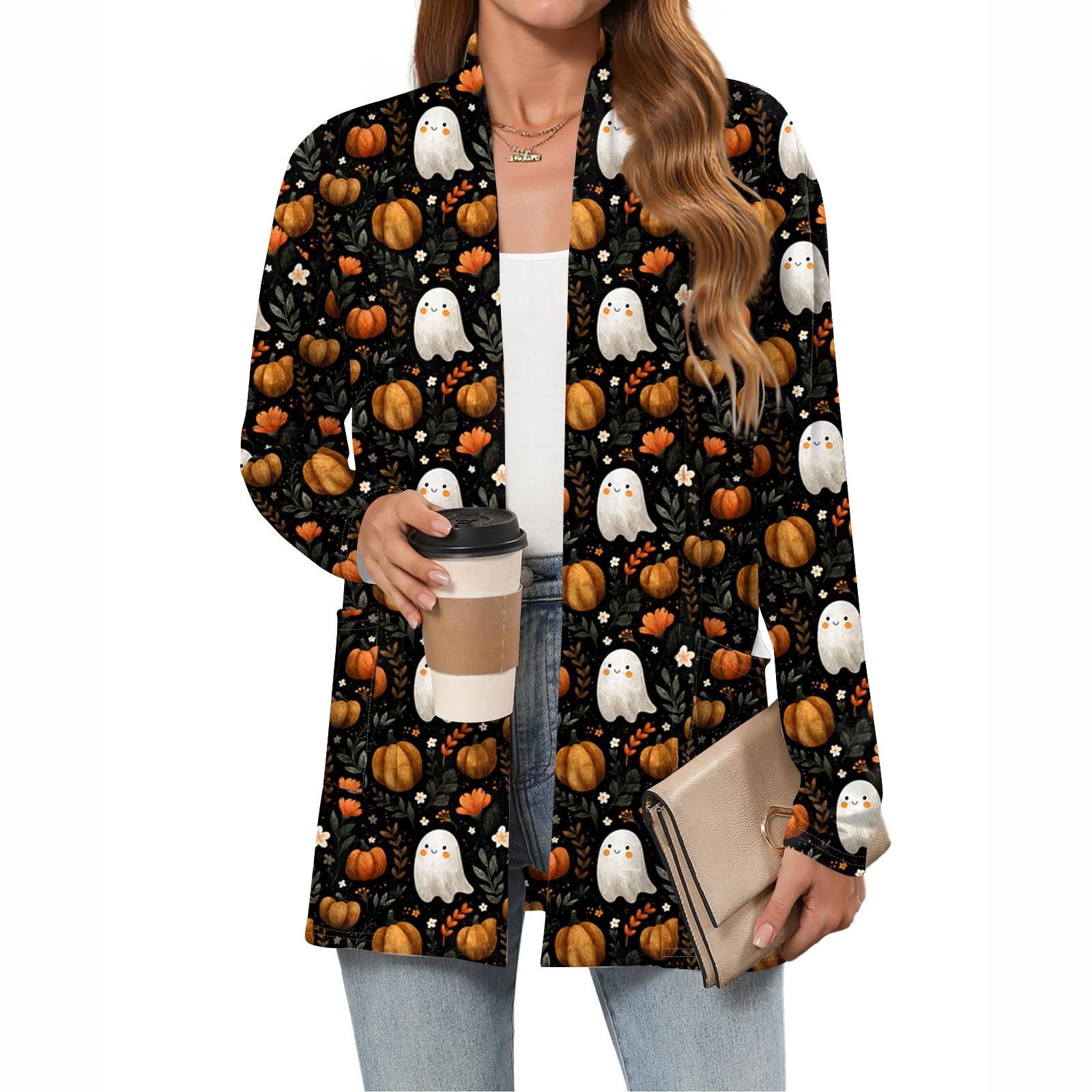 Women s Halloween Printed Lightweight Cardigan Long Sleeved Casual Loose Thin Fit With Pocket Cardigan L чорний
Women s Halloween Printed Lightweight Cardigan Long Sleeved Casual Loose Thin Fit With Pocket Cardigan L чорний