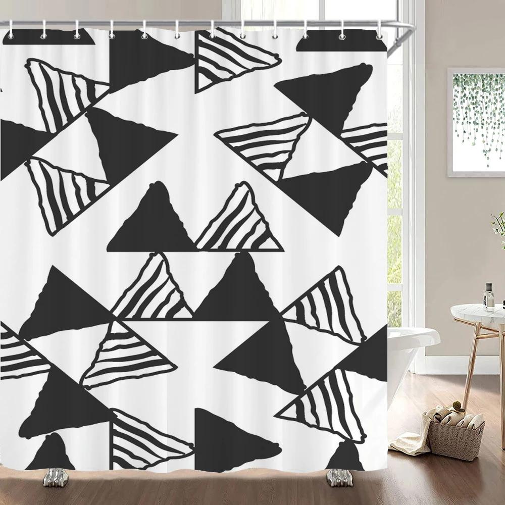 Abstract Geometric Shower Curtain Bathroom Polyester Printed Corrugated Shower Curtain Decorative Curtain With Hook W60H190(CM)-1 Pcs
Abstract Geometric Shower Curtain Bathroom Polyester Printed Corrugated Shower Curtain Decorative Curtain With Hook W60H190(CM)-1 Pcs
