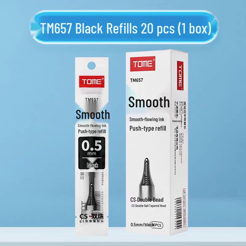 TOME Tuimi 057 Silicone Neutral Click Pen, Tapered Tip, Double Ball, 0.5mm, Black/Red/Blue for Student Exams 0.5mm
TOME Tuimi 057 Silicone Neutral Click Pen, Tapered Tip, Double Ball, 0.5mm, Black/Red/Blue for Student Exams 0.5mm