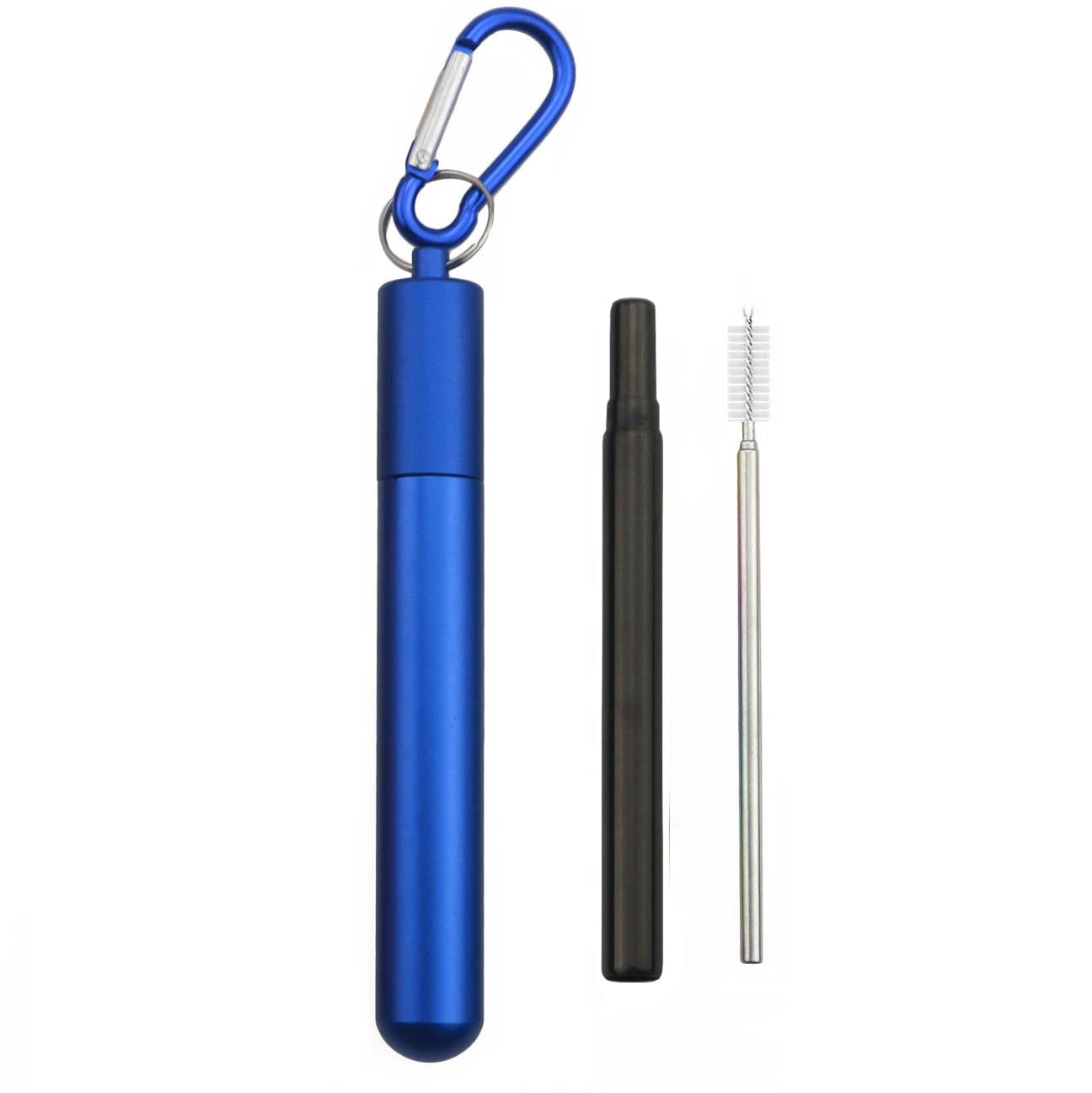 Багаторазова телескопічна соломинка. Металева соломинка з нержавіючої сталі 304 із щіткою для чищення. Розбірний портативний набір соломинок для пиття для подорожей. синій/чорний
Багаторазова телескопічна соломинка. Металева соломинка з нержавіючої сталі 304 із щіткою для чищення. Розбірний портативний набір соломинок для пиття для подорожей. синій/чорний
