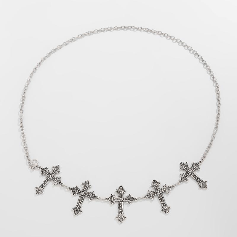 Gothic Cross Adjustable Y2K Belt Silver Color Metal Waist Chain For Women Vintage Skirt Waistband Body Jewelry Gifts
Gothic Cross Adjustable Y2K Belt Silver Color Metal Waist Chain For Women Vintage Skirt Waistband Body Jewelry Gifts