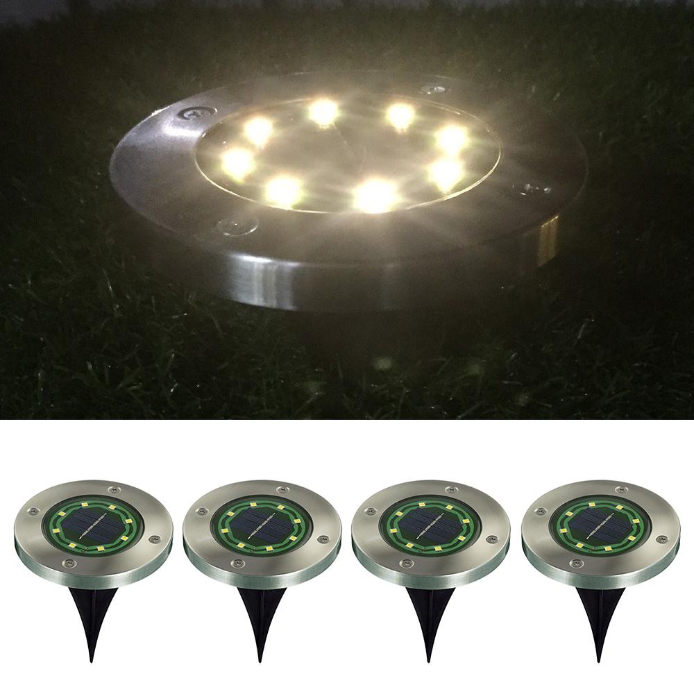 4Pcs Solar 8-LED Ground Light Stainless Steel Waterproof Outdoor Garden Pathway Patio Yard Stairs Light Warm White
4Pcs Solar 8-LED Ground Light Stainless Steel Waterproof Outdoor Garden Pathway Patio Yard Stairs Light Warm White