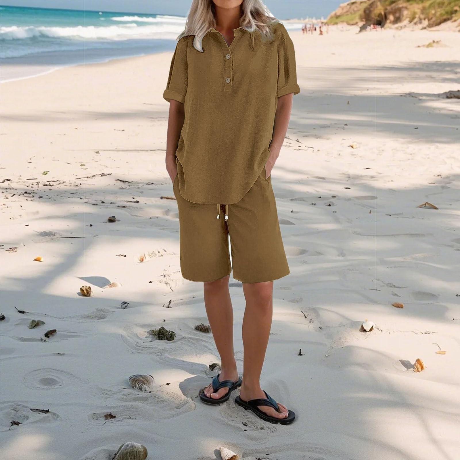 Женский повседневный брючный костюм Модный женский топ Однотонный комплект из двух предметов S кофейный
Женский повседневный брючный костюм Модный женский топ Однотонный комплект из двух предметов S кофейный