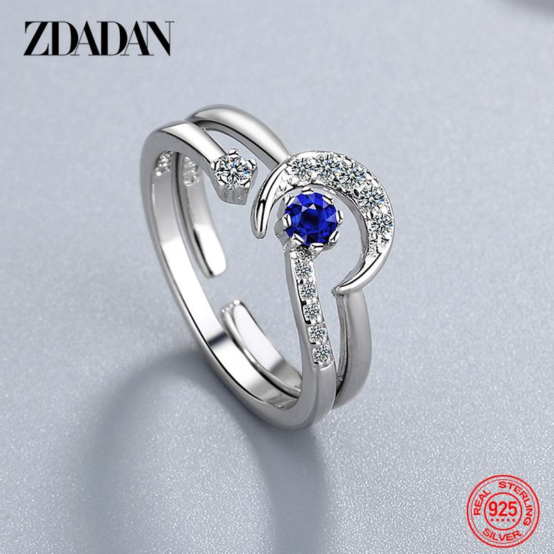 2 Pcs 925 Sterling Silver Moon Blue CZ Ring for Women Fashion Jewelry resizable
2 Pcs 925 Sterling Silver Moon Blue CZ Ring for Women Fashion Jewelry resizable