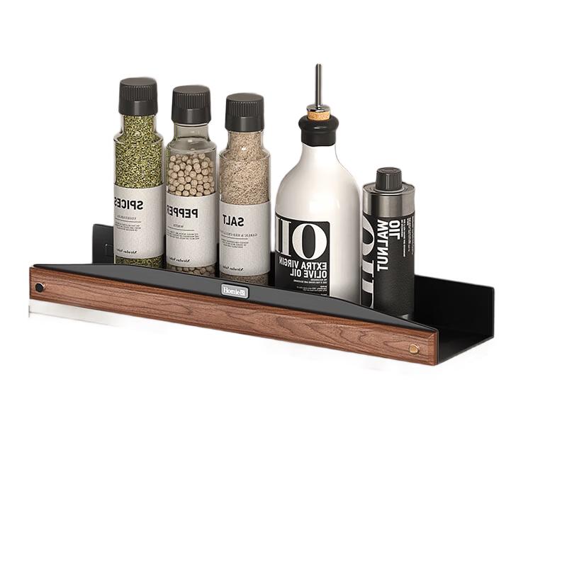 Wutuo Walnut Wood & Aluminum Punch-Free Kitchen Wall Shelf
Wutuo Walnut Wood & Aluminum Punch-Free Kitchen Wall Shelf