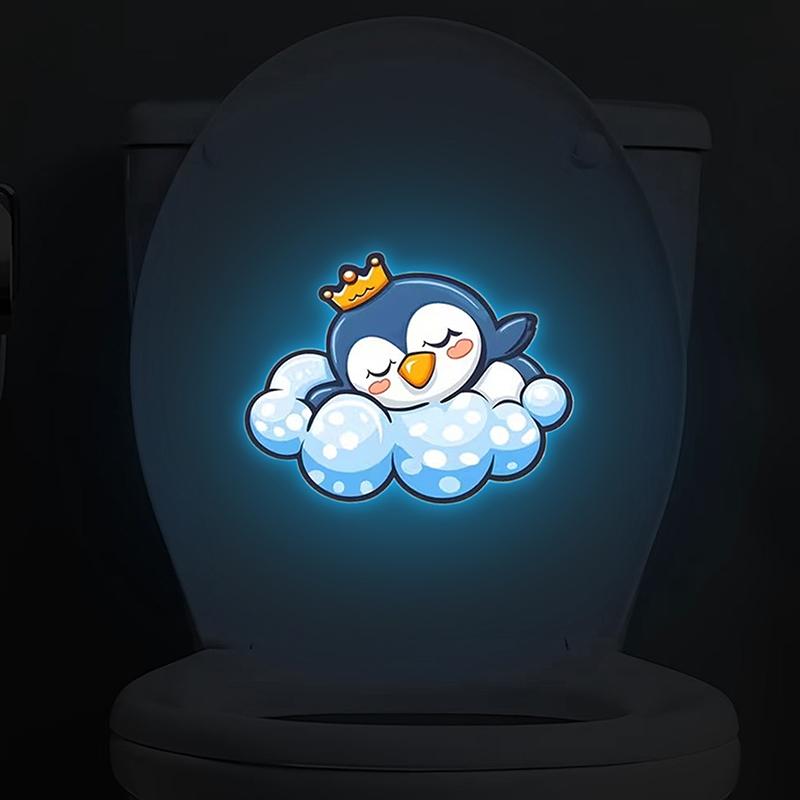 Cute Glow-In-The-Dark Penguin Toilet Sticker Glow Blue Wall Stickers Home Bathroom Decor Self-Adhesive Removable Decal A
Cute Glow-In-The-Dark Penguin Toilet Sticker Glow Blue Wall Stickers Home Bathroom Decor Self-Adhesive Removable Decal A