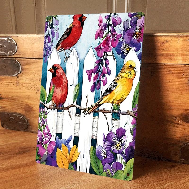 1 piece of tin decorative plaque for courtyards, featuring red finches, yellow orioles, and wisteria patterns. Suitable for outd (as the picture,20x30cm)
1 piece of tin decorative plaque for courtyards, featuring red finches, yellow orioles, and wisteria patterns. Suitable for outd (as the picture,20x30cm)