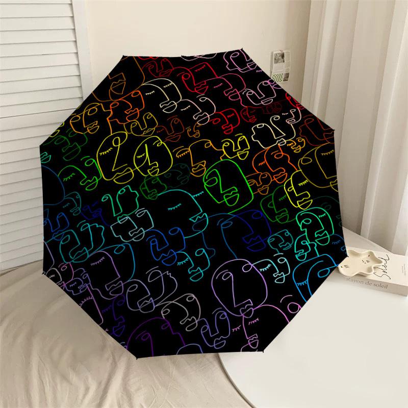 1pc faces art Automatic Open/Close Umbrella with Windproof, 8-Rib Sturdy Canopy, Durable Ribs, Fashionable Design1136A
1pc faces art Automatic Open/Close Umbrella with Windproof, 8-Rib Sturdy Canopy, Durable Ribs, Fashionable Design1136A