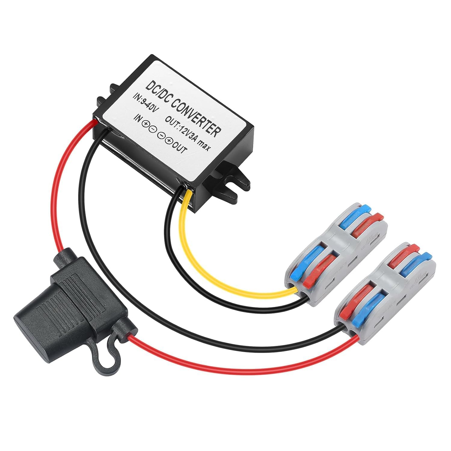 YABOANG DC/DC Перетворювач 9-40V до Понижуючий, DC/DC Перетворювач Напруги 9V//24V/36V/40V до 12V3A 36W
YABOANG DC/DC Перетворювач 9-40V до Понижуючий, DC/DC Перетворювач Напруги 9V//24V/36V/40V до 12V3A 36W