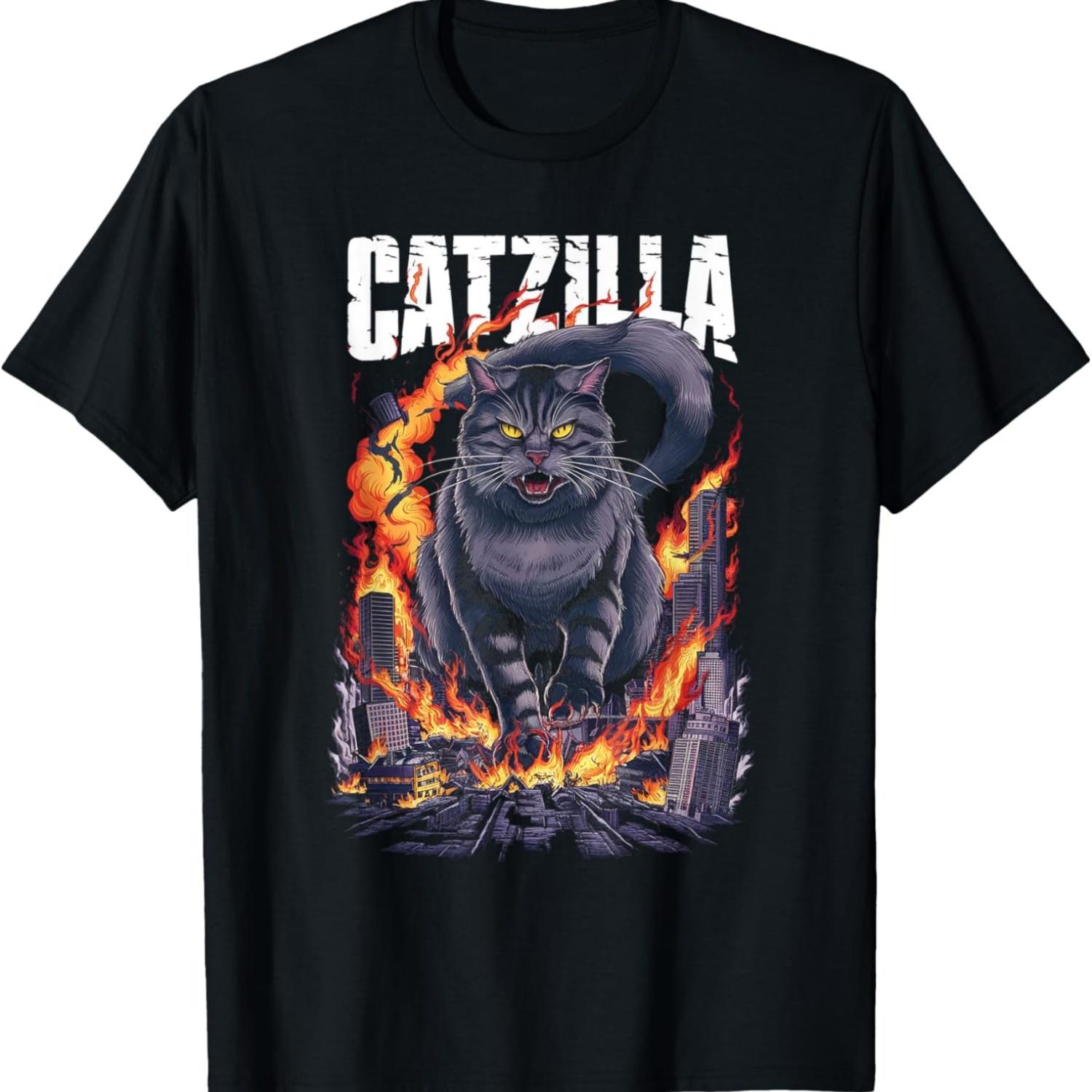 Catzilla Funny Cat Kitten Cat Memes T-Shirt for Men Women Girls Kids S чёрный
Catzilla Funny Cat Kitten Cat Memes T-Shirt for Men Women Girls Kids S чёрный