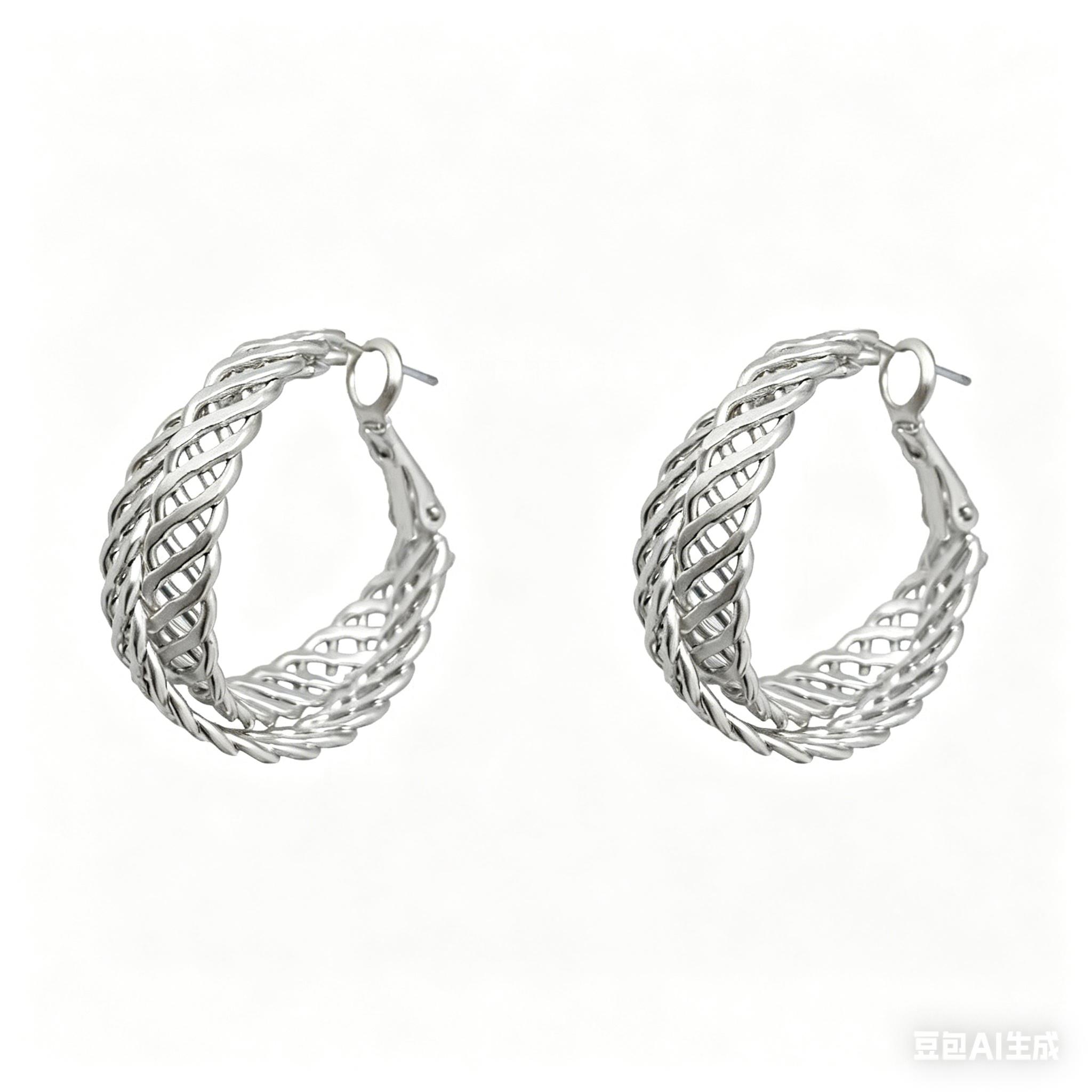 Korean Minimalist Silver Color Braided Hoop Earrings Hollow Twisted Circle Earrings for Women Party Daily Wear Statement Jewelry срібний
Korean Minimalist Silver Color Braided Hoop Earrings Hollow Twisted Circle Earrings for Women Party Daily Wear Statement Jewelry срібний