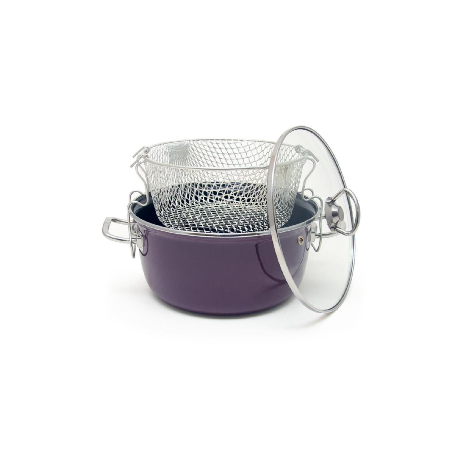 Enamel 22 Cm 3.7 Liter Fritous - Chips Pot - Frying Pot - Chrome Wire Handle - Purple фіолетовий
Enamel 22 Cm 3.7 Liter Fritous - Chips Pot - Frying Pot - Chrome Wire Handle - Purple фіолетовий