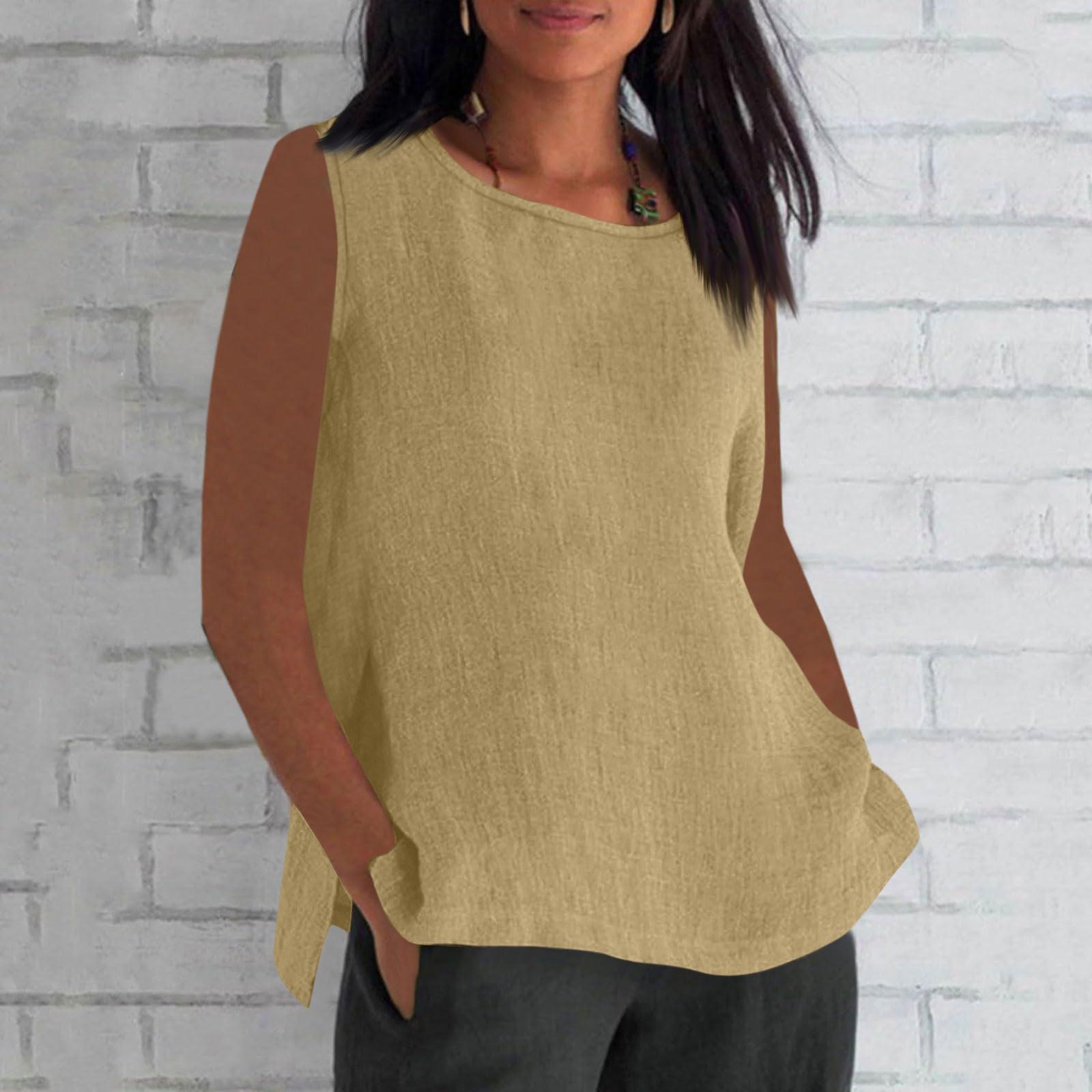 Літні бавовняні та лляні тонкі дихаючі топи для жінок Вільні великі розміри з короткими рукавами O Neek Футболка Літня блузка Одяг L хакі
Літні бавовняні та лляні тонкі дихаючі топи для жінок Вільні великі розміри з короткими рукавами O Neek Футболка Літня блузка Одяг L хакі