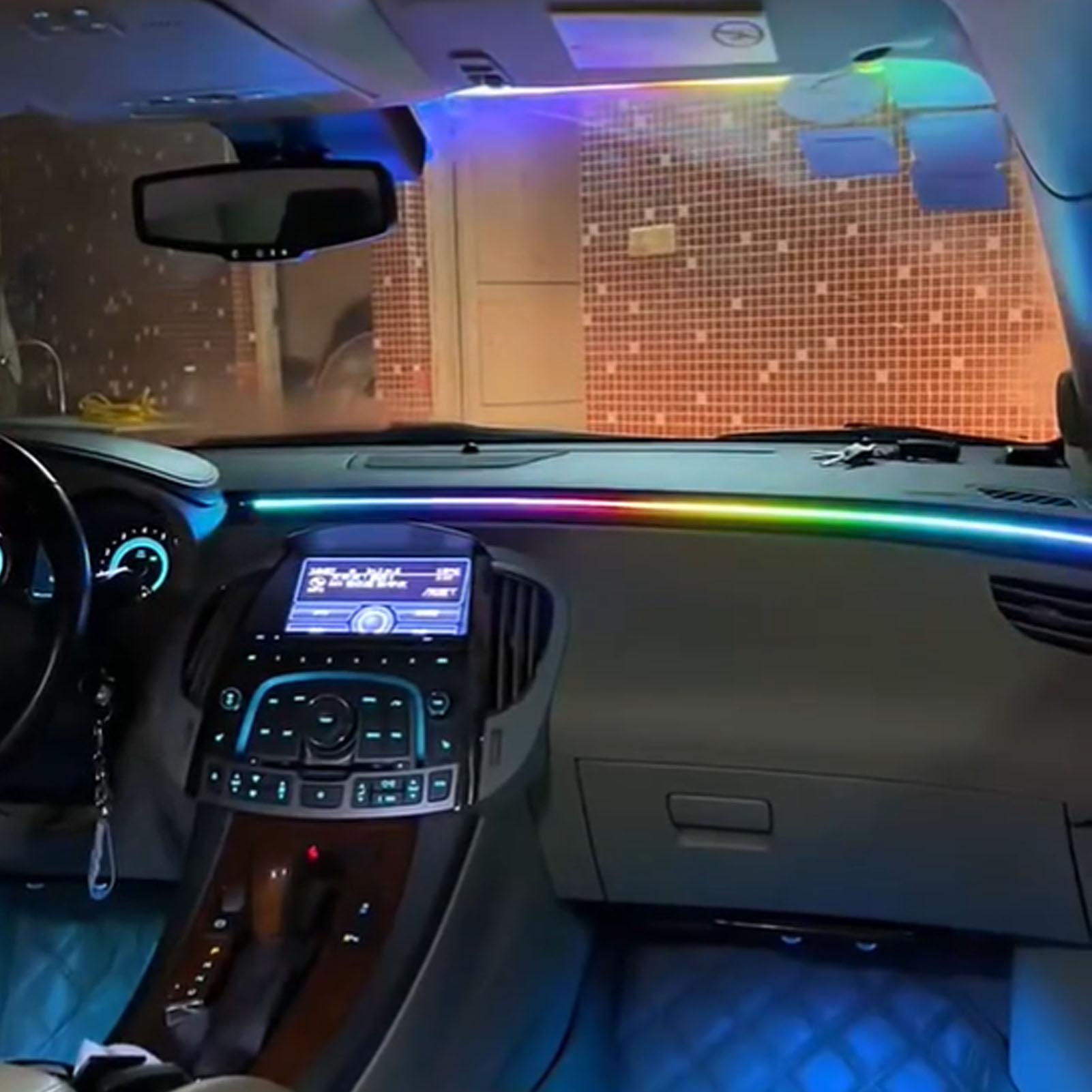 Светодиодная полоса освещения салона автомобиля со стороны пассажира RGB, панель приборов, беспроводной пульт дистанционного управления, приложение, управление, свет
Светодиодная полоса освещения салона автомобиля со стороны пассажира RGB, панель приборов, беспроводной пульт дистанционного управления, приложение, управление, свет