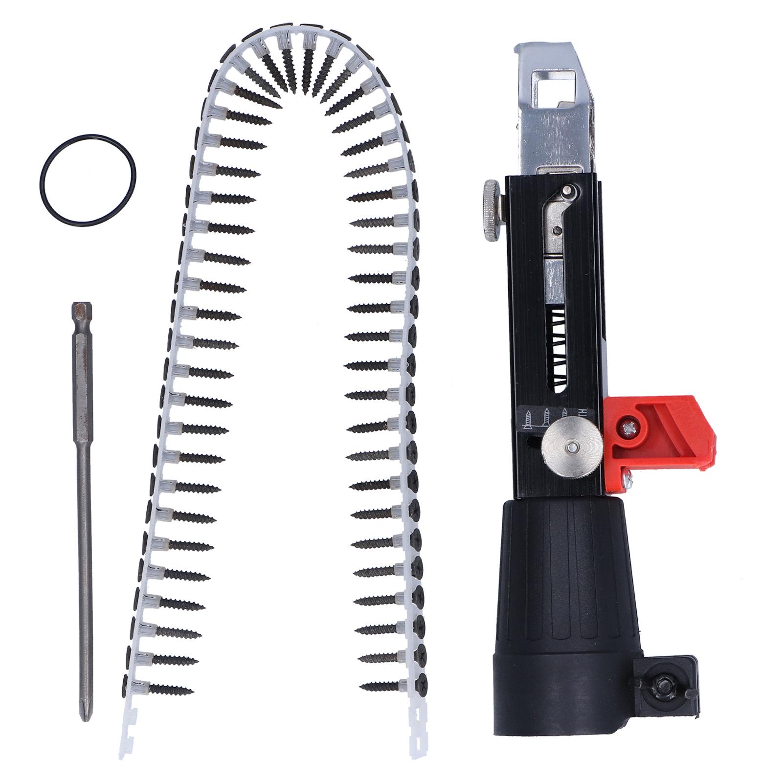Automatic Nail Gun Adapter Adjustable Electric Drill Nailing Head with 50Pcs Chain Nails
Automatic Nail Gun Adapter Adjustable Electric Drill Nailing Head with 50Pcs Chain Nails