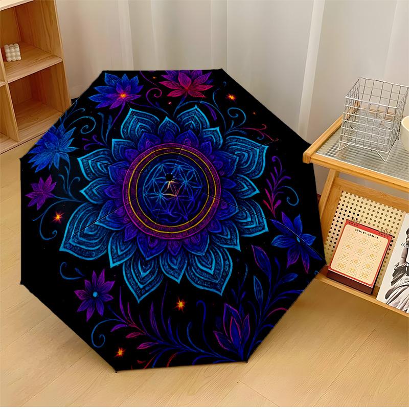 Mystic Purple Golden Mandala Printed umbrella windproof folding umbrella portable sun and rain umbrella suitable for gifting
Mystic Purple Golden Mandala Printed umbrella windproof folding umbrella portable sun and rain umbrella suitable for gifting