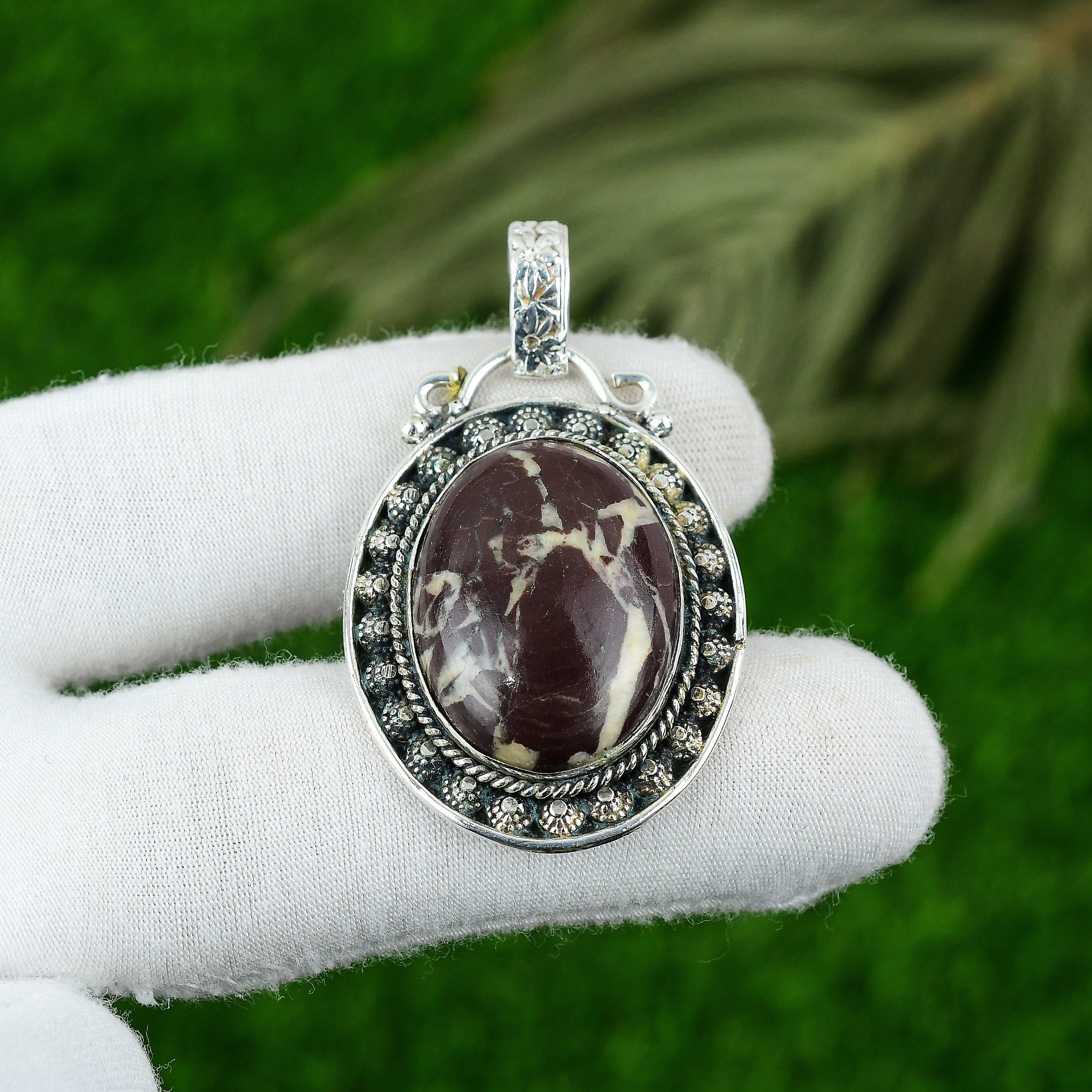 Oval Coconut Jasper Stone Daughter Artisan Bezel New Pendant 925 Sterling Silver
Oval Coconut Jasper Stone Daughter Artisan Bezel New Pendant 925 Sterling Silver