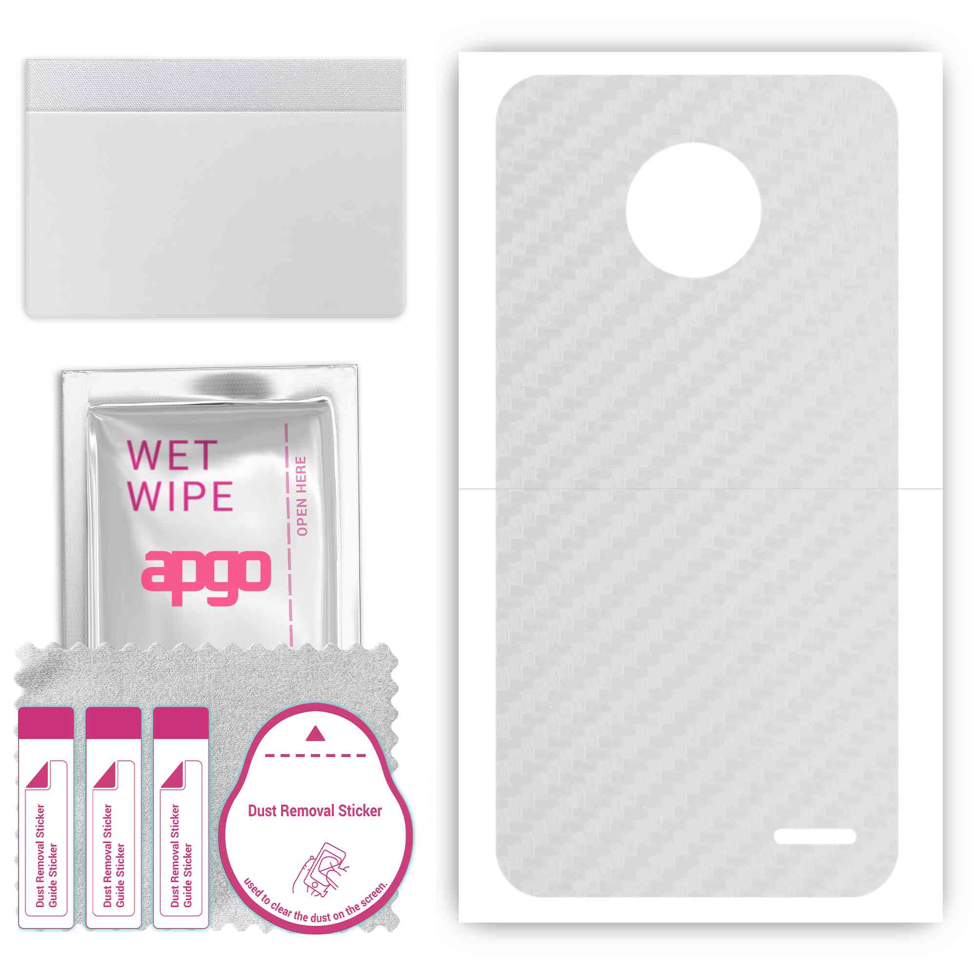 apgo Protective Skin Sticker for the back compatible with Motorola Moto E4, Wrap Film, Foil, Vinyl - Pattern Transparent Carbon
apgo Protective Skin Sticker for the back compatible with Motorola Moto E4, Wrap Film, Foil, Vinyl - Pattern Transparent Carbon