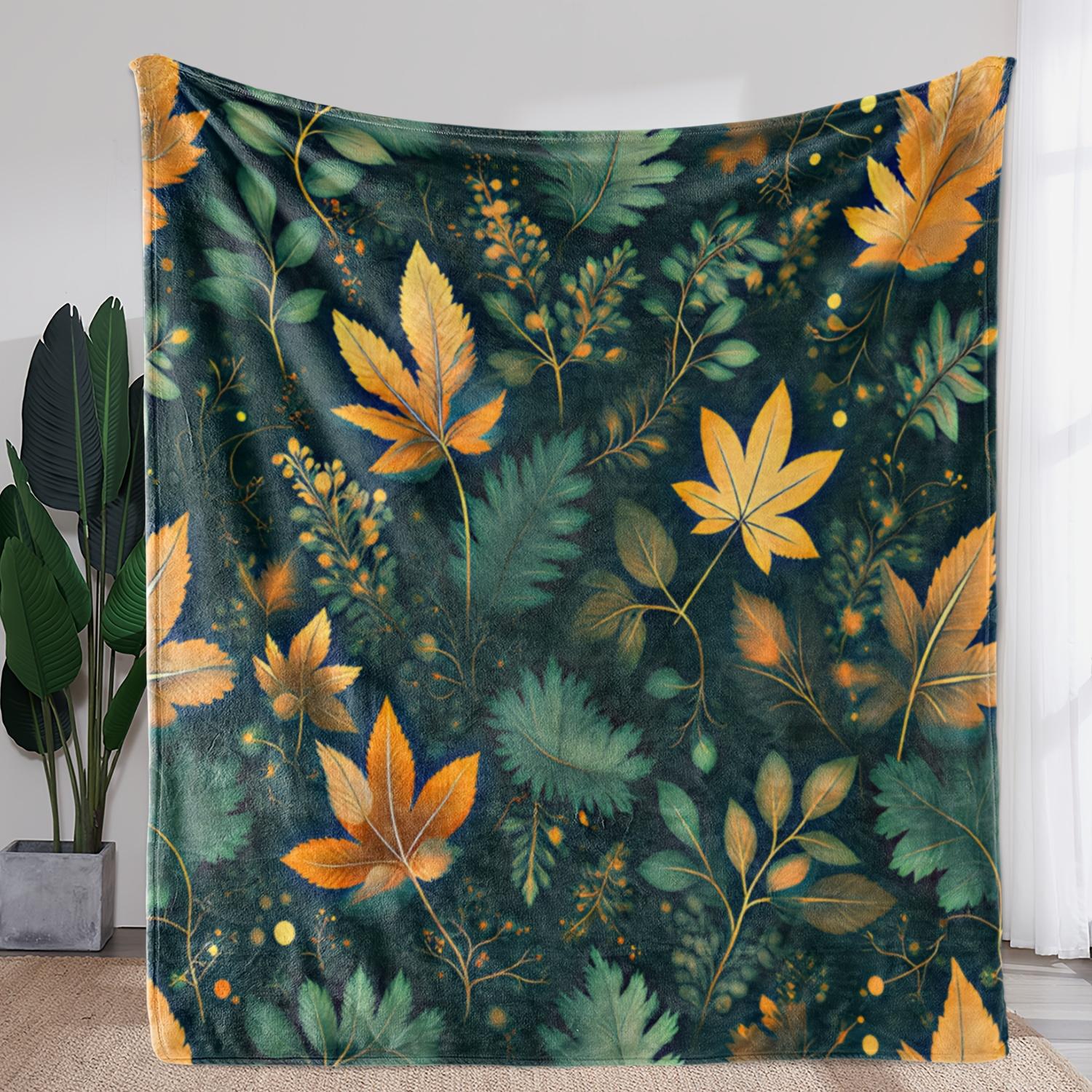 1pc Vintage Floral Print Flannel Blanket - Soft Warm All-Season Throw with Green & Orange Botanical Pattern, Durable Machine-Was 130x150cm
1pc Vintage Floral Print Flannel Blanket - Soft Warm All-Season Throw with Green & Orange Botanical Pattern, Durable Machine-Was 130x150cm