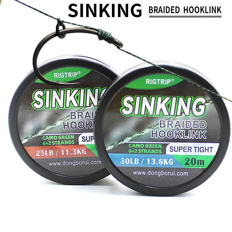 1pc 20m Carp Fishing Line Sinking Hooklink 25LB 30LB Camo Green Super Tightwoven 6+2 Strands For Carp Fishing Hair Rig Tackle
1pc 20m Carp Fishing Line Sinking Hooklink 25LB 30LB Camo Green Super Tightwoven 6+2 Strands For Carp Fishing Hair Rig Tackle